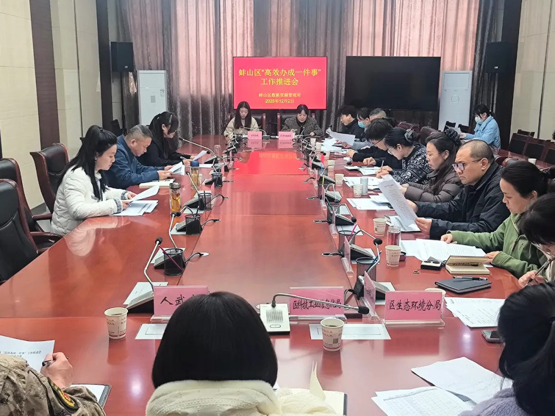 蚌山區召開“高效辦成一件事”工作推進會議